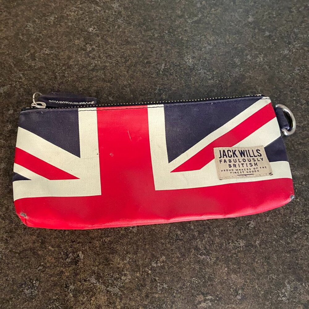 Jack Wills Fabulously British Union Jack Zip Case